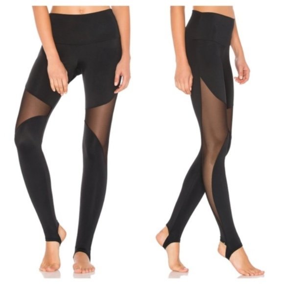 Like New Onzie High Rise Stirrup Mesh Leggings